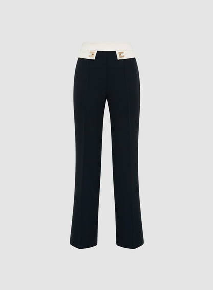Women Flare Leg Pants Dark Navy | Melanie Lyne