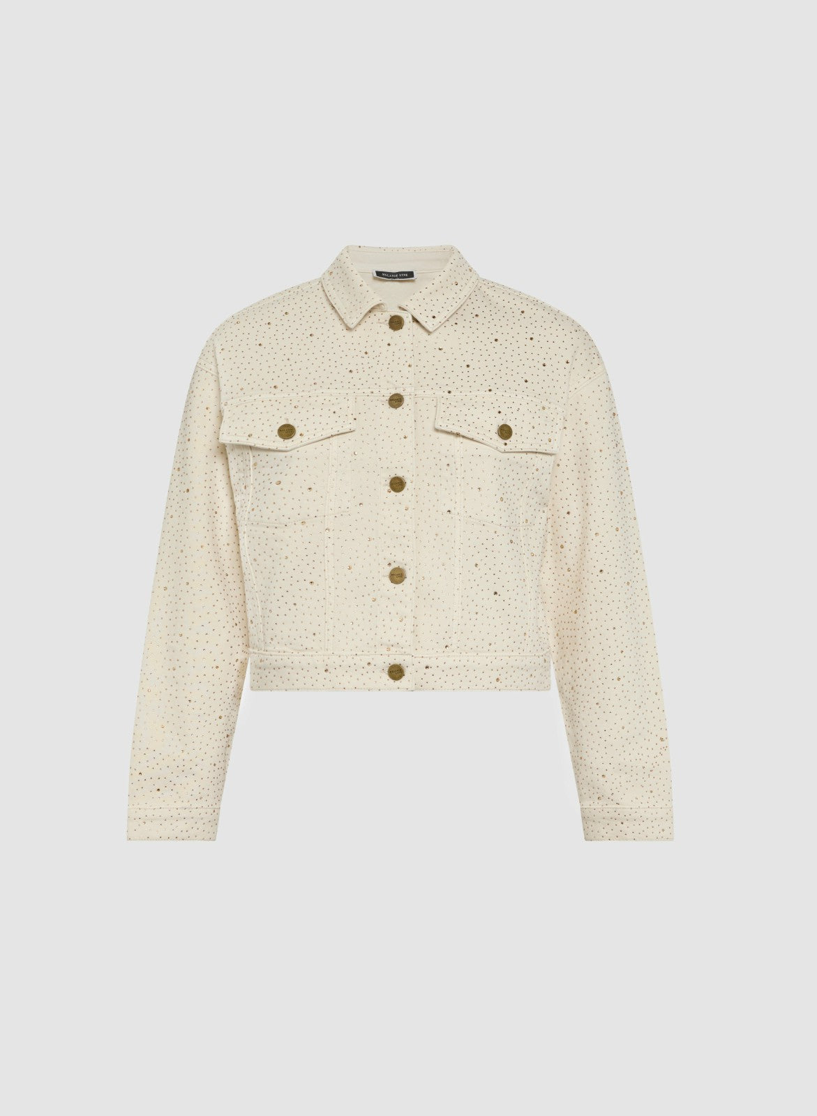 Women Embellished Denim Jacket Alabaster | Melanie Lyne