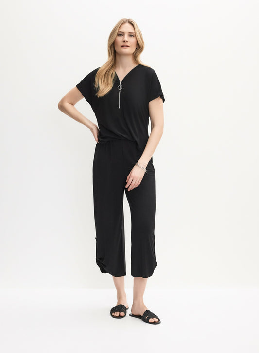 Women Joseph Ribkoff - Zip Neck Jumpsuit Black | Melanie Lyne