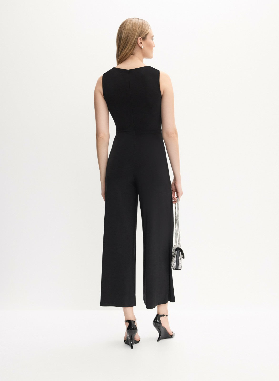 Women Joseph Ribkoff - Mesh Detail Jumpsuit Black | Melanie Lyne