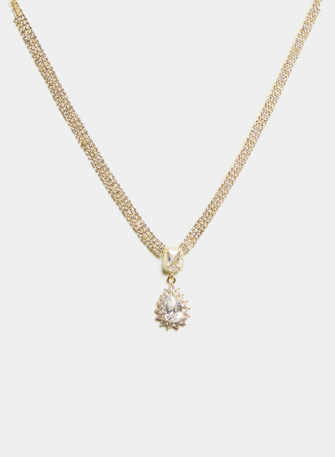 Women Teardrop Pendant Necklace Gold | Melanie Lyne
