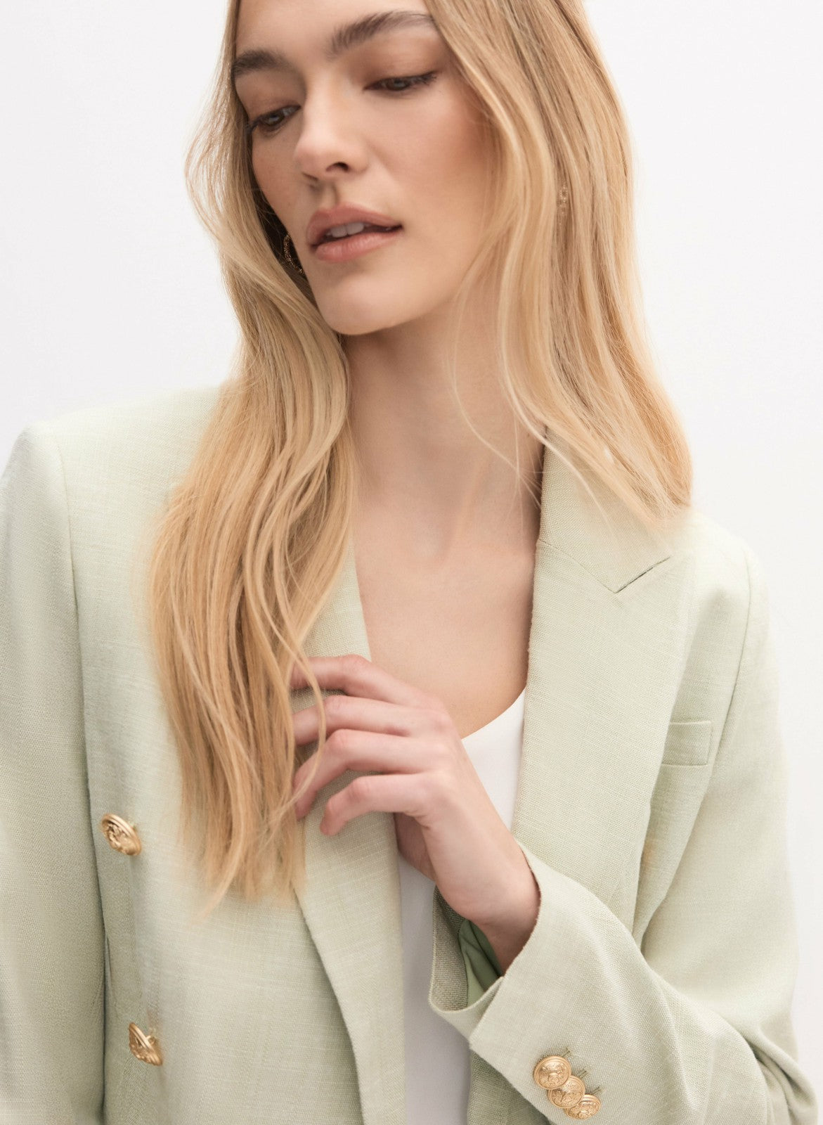 Women Double-Breasted Blazer Jelly Mint | Melanie Lyne