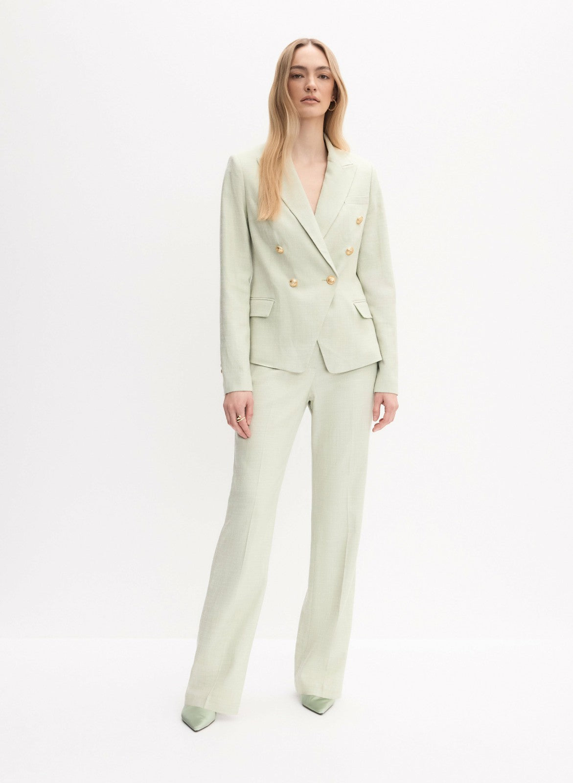 Women Double-Breasted Blazer Jelly Mint | Melanie Lyne
