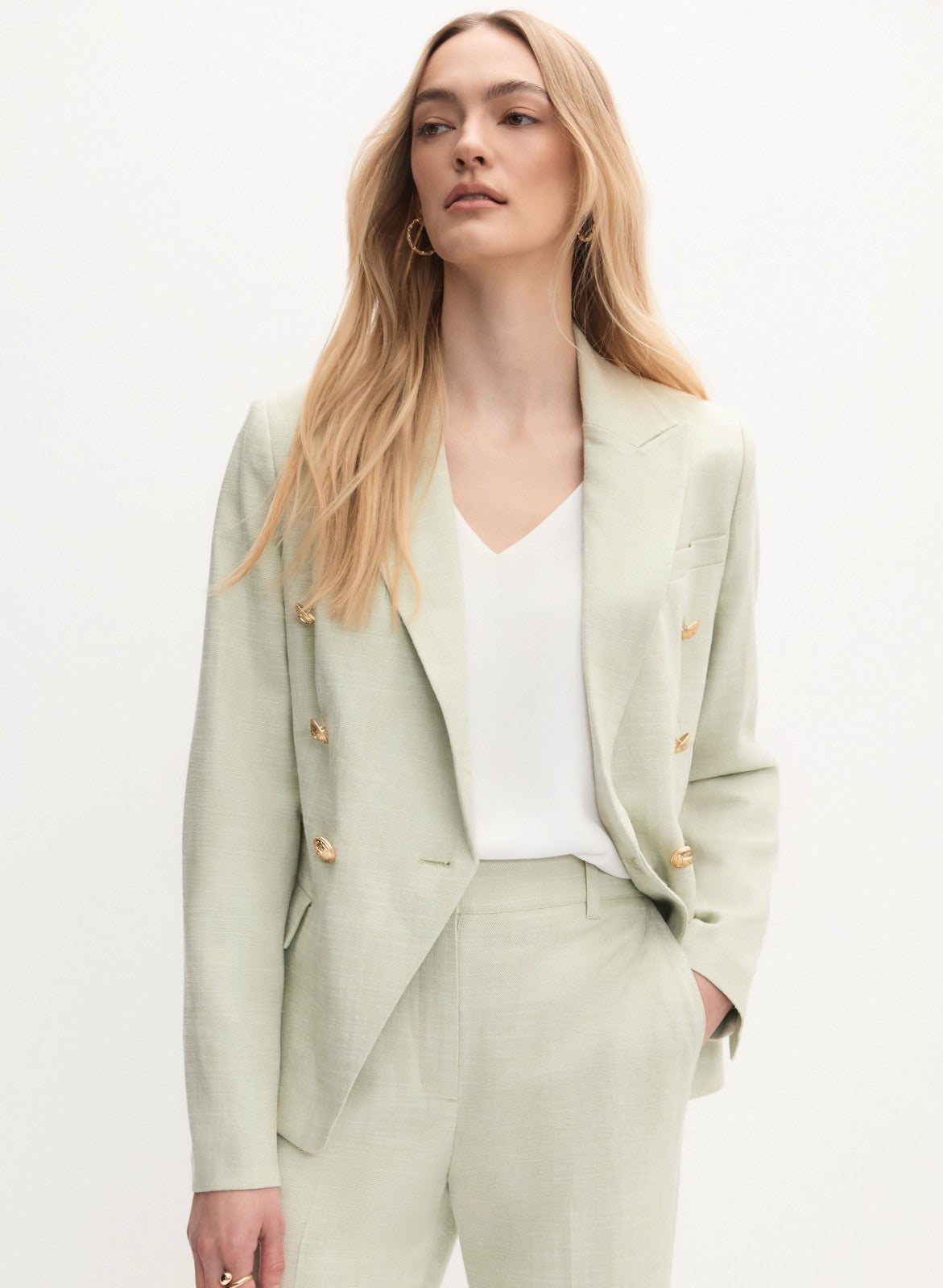 Women Double-Breasted Blazer Jelly Mint | Melanie Lyne