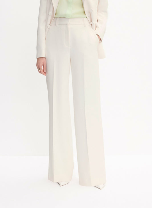 Women Soho Wide-Leg Pants Ivory | Melanie Lyne