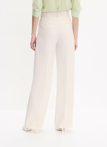 Women Soho Wide-Leg Pants Ivory | Melanie Lyne