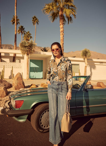Women Chain Belt Jeans Light Blue | Melanie Lyne