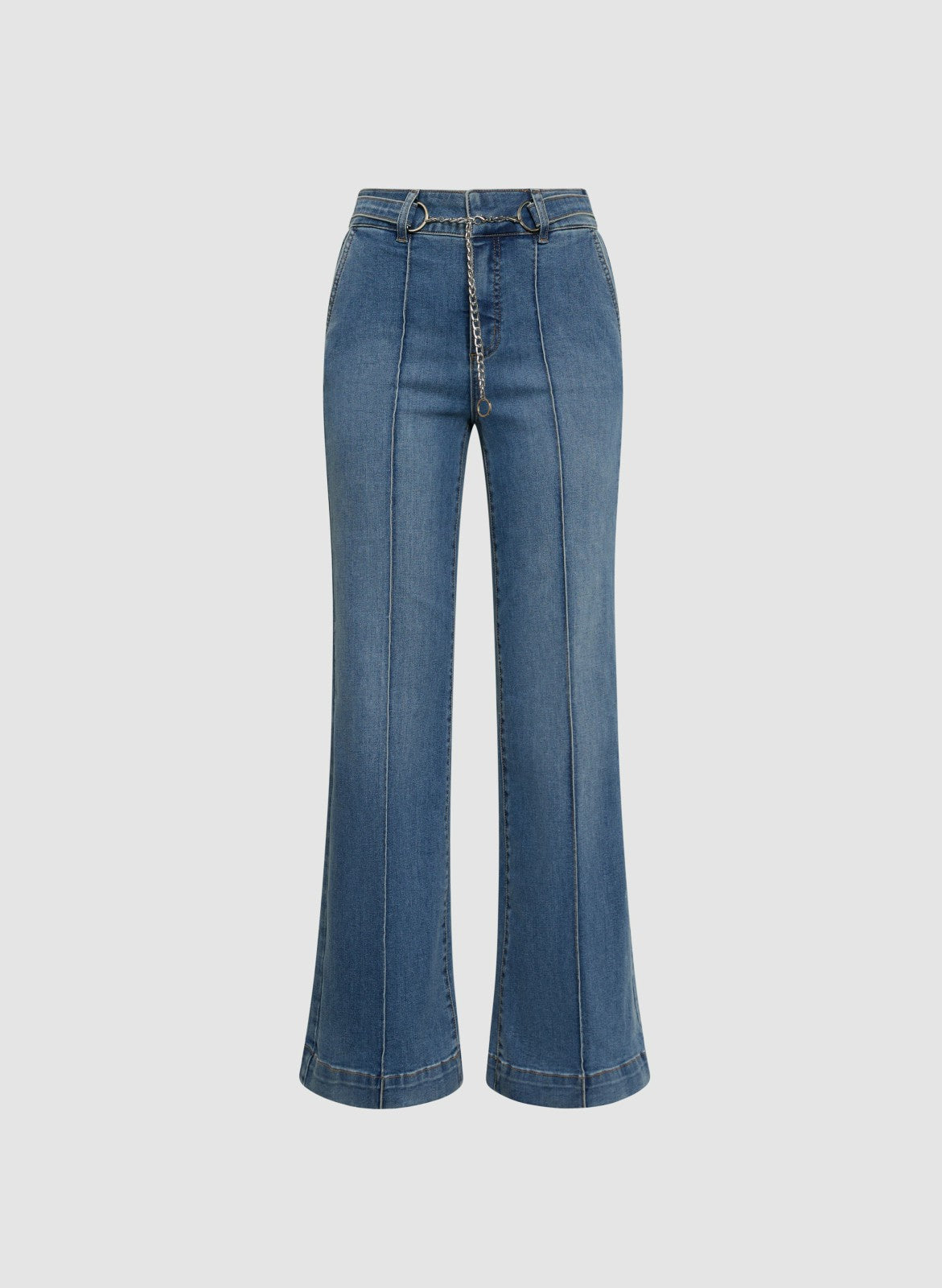Women Chain Belt Jeans Light Blue | Melanie Lyne