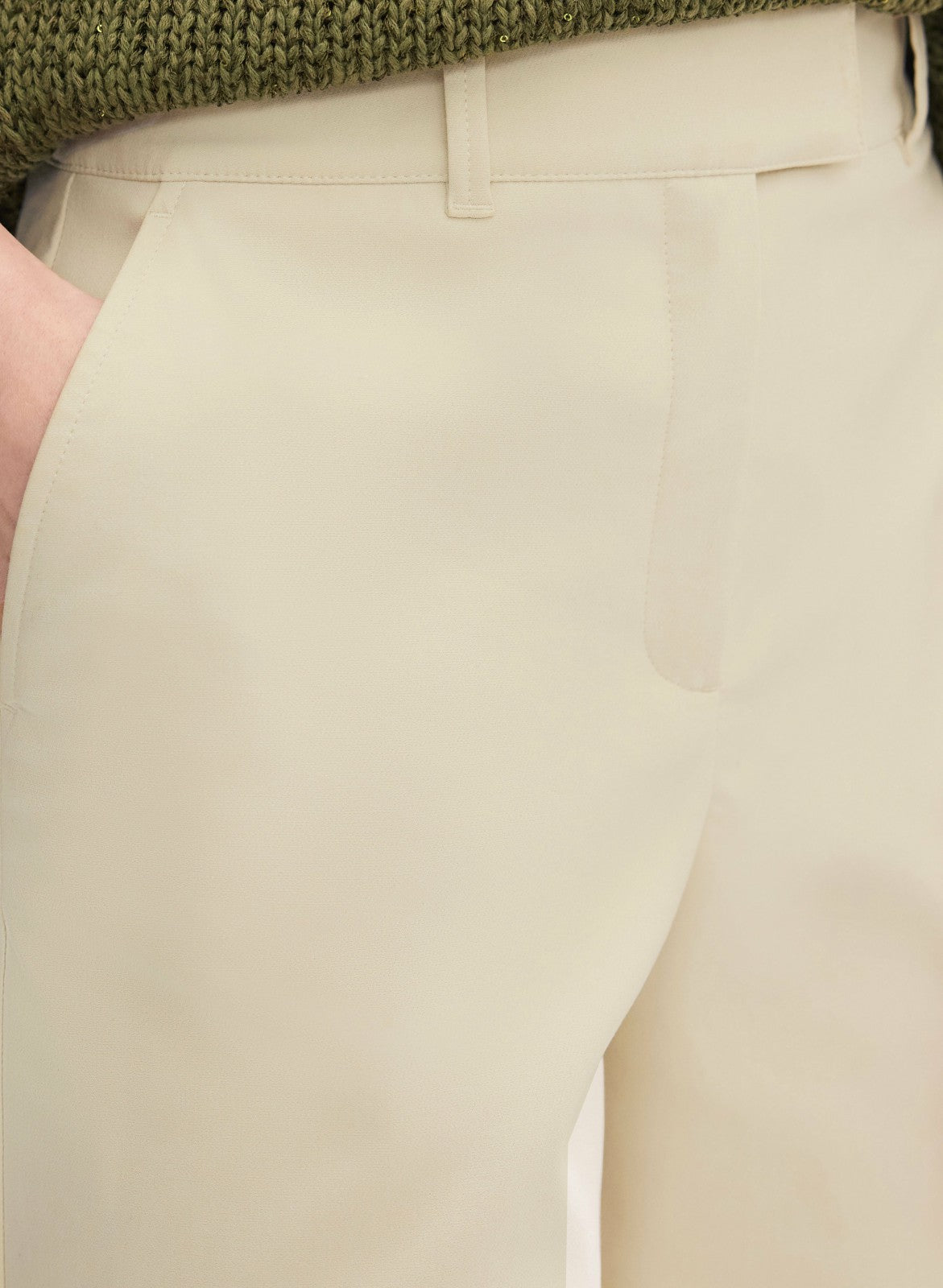 Women Long Cotton-Blend Shorts Panna | Melanie Lyne
