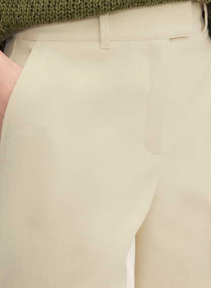 Women Long Cotton-Blend Shorts Panna | Melanie Lyne