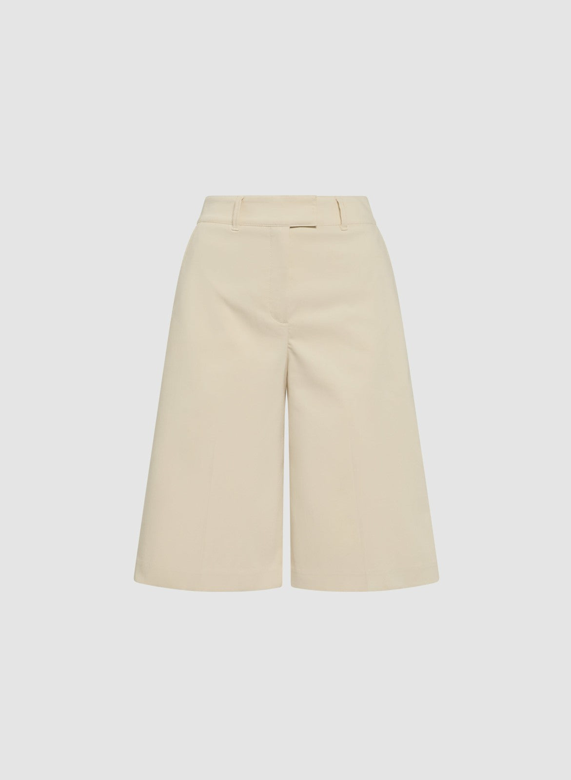 Women Long Cotton-Blend Shorts Panna | Melanie Lyne
