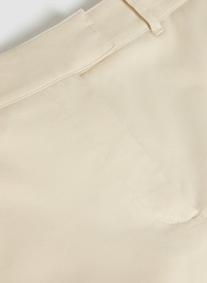 Women Long Cotton-Blend Shorts Panna | Melanie Lyne