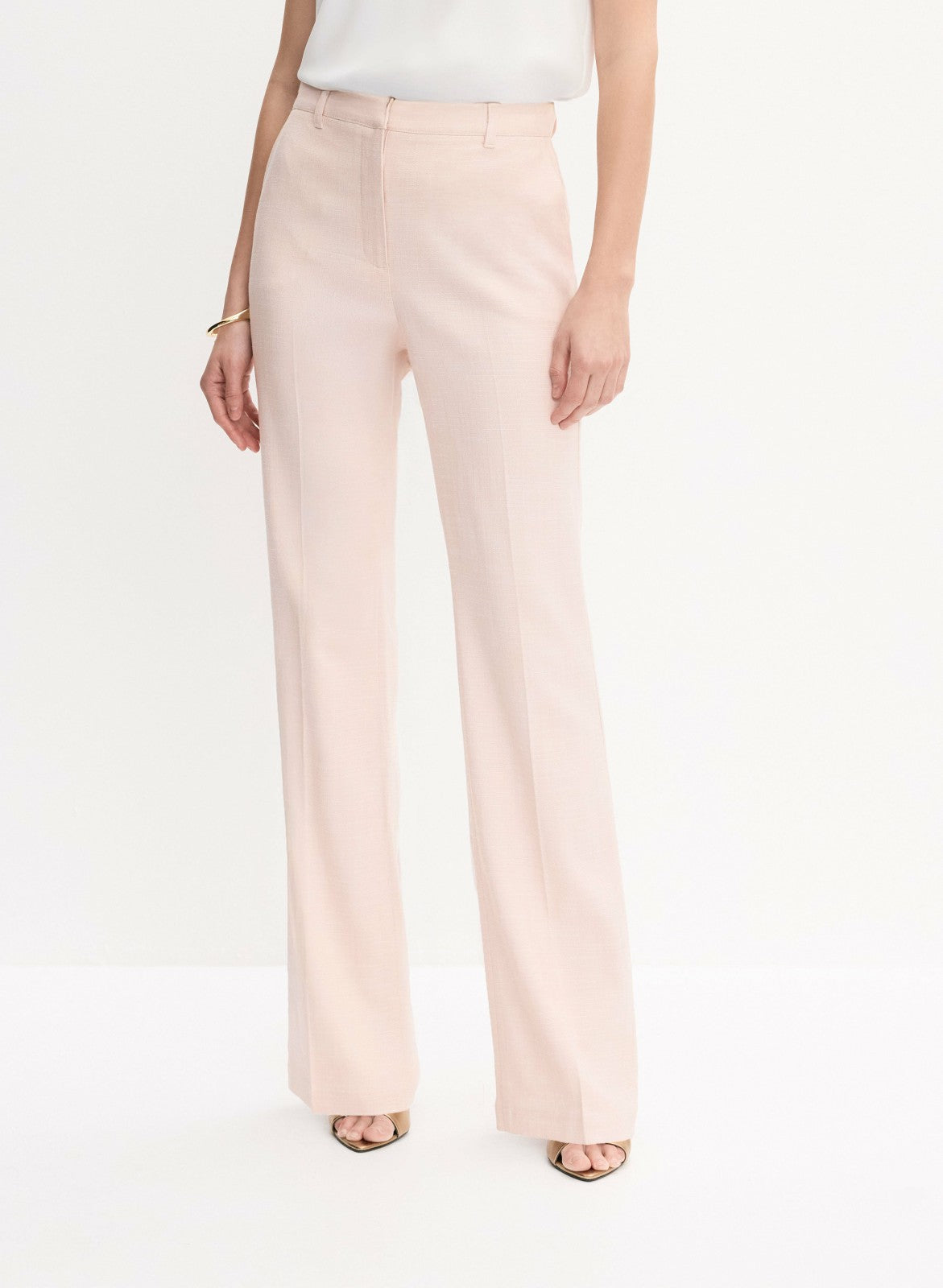 Women Soho Wide-Leg Pants Pink Pearl | Melanie Lyne