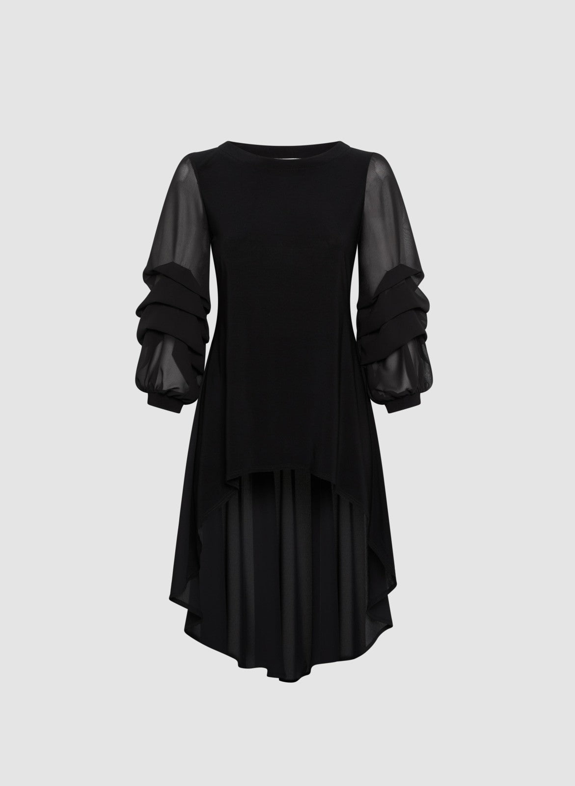 Women Asymmetric Tunic Blouse Black | Melanie Lyne