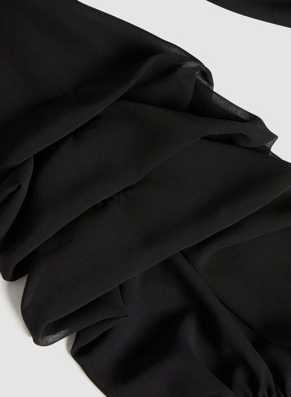 Women Asymmetric Tunic Blouse Black | Melanie Lyne