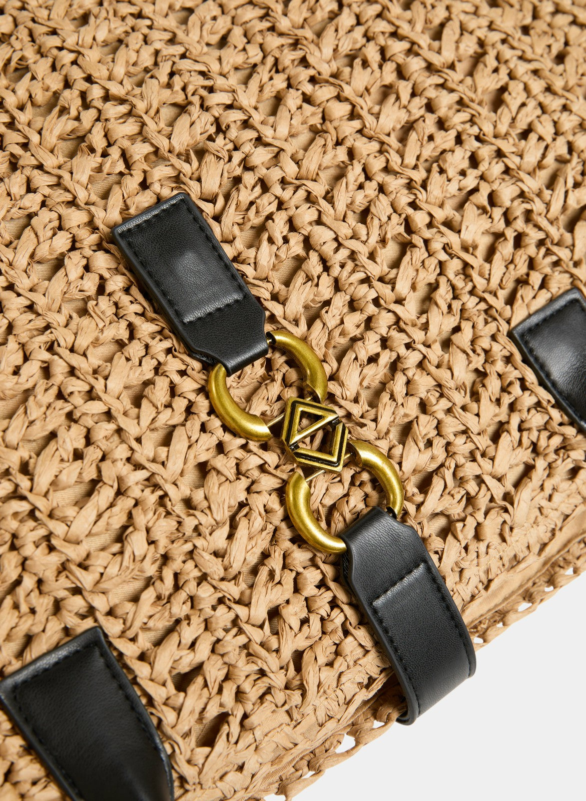 Women Woven Straw Tote Bag Camel | Melanie Lyne
