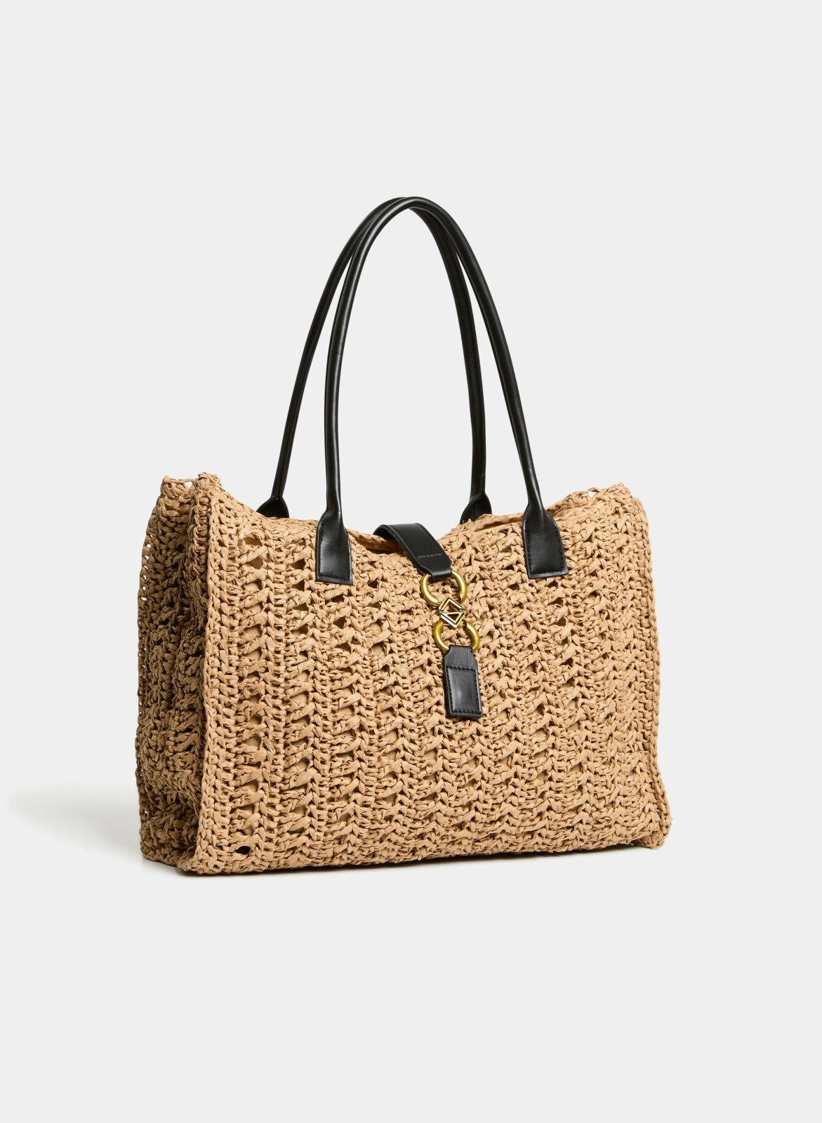 Women Woven Straw Tote Bag Camel | Melanie Lyne
