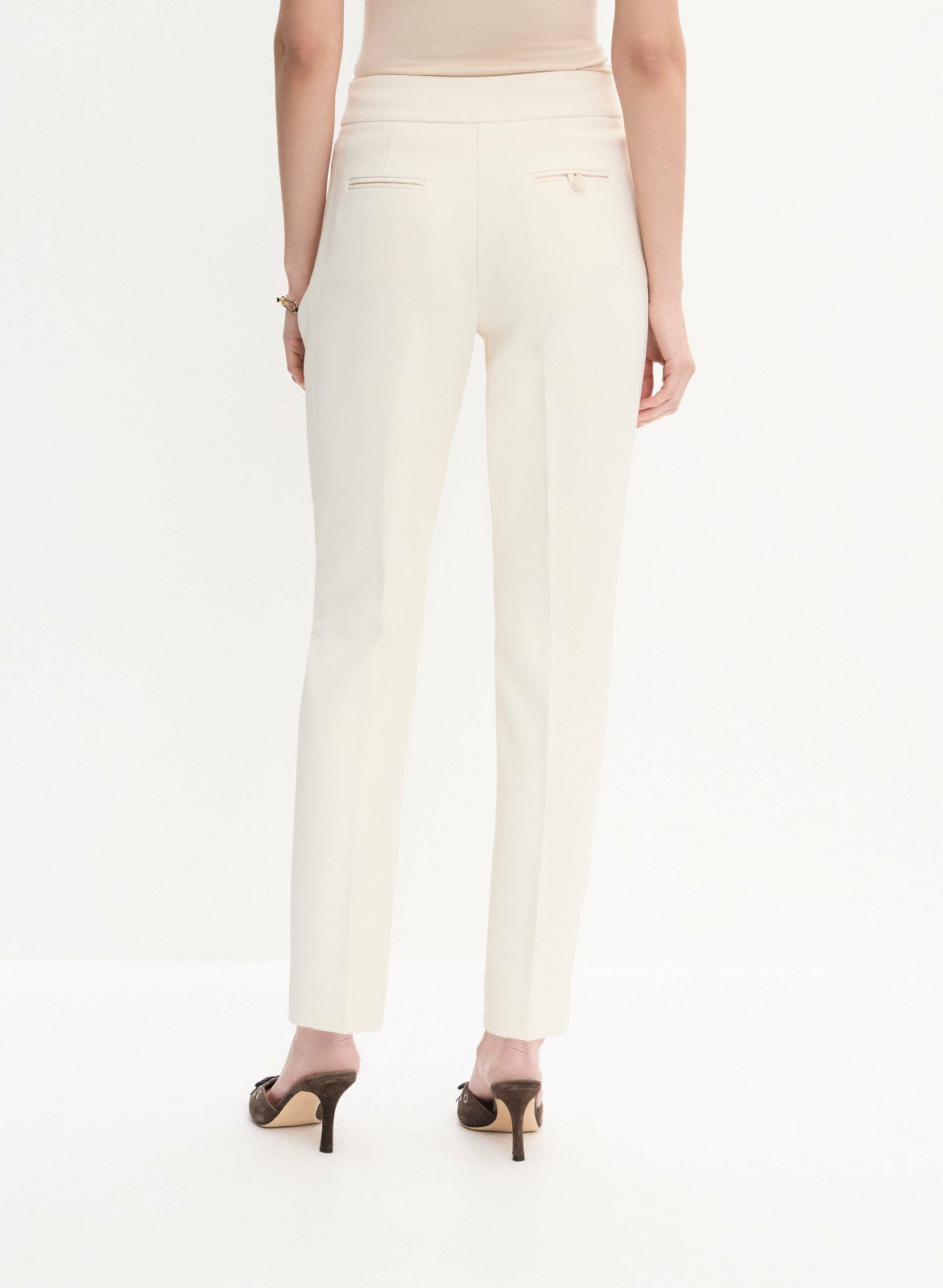 Women Giselle Slim-Leg Pants Stone | Melanie Lyne