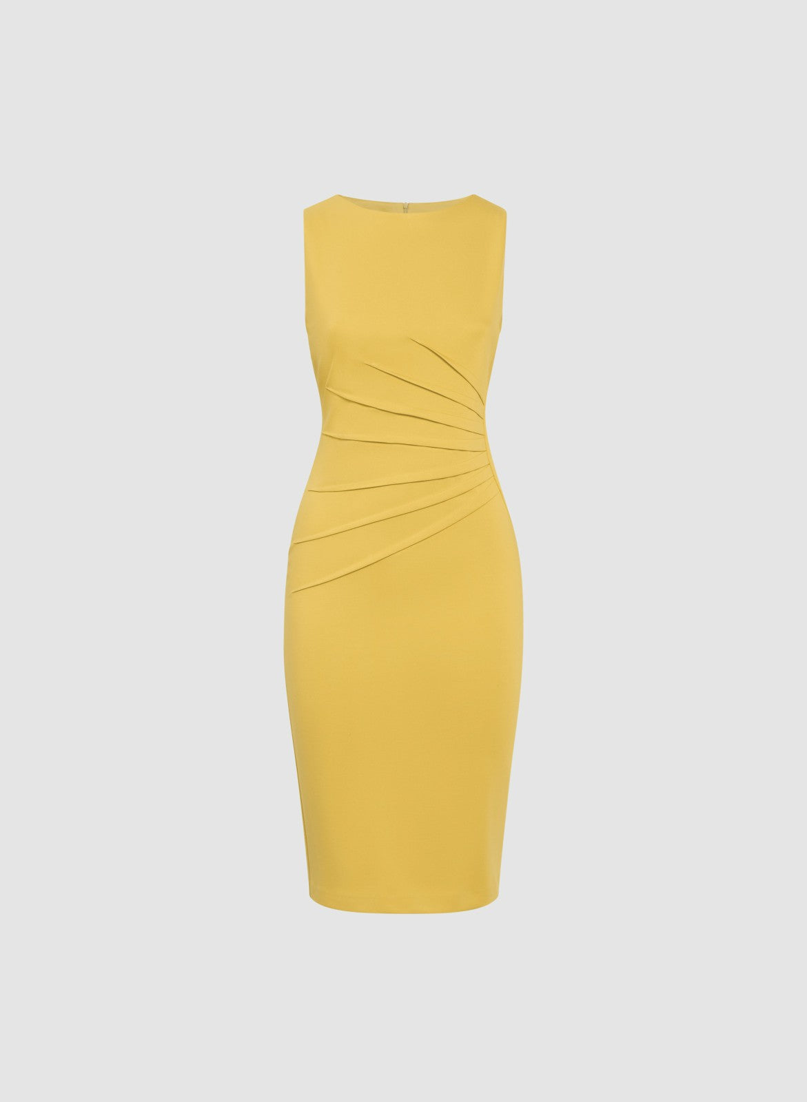 Women Fitted Pleated Waist Dress Citrine | Melanie Lyne