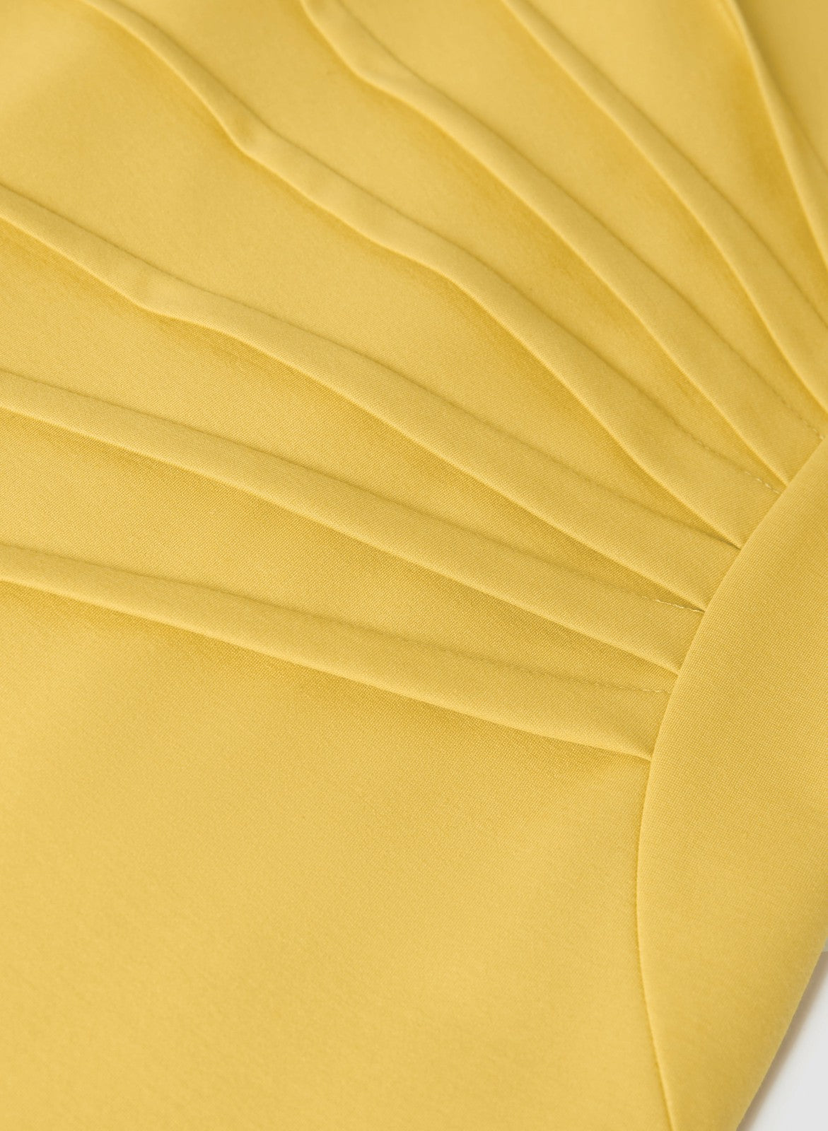 Women Fitted Pleated Waist Dress Citrine | Melanie Lyne