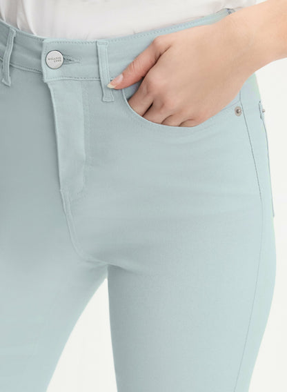 Women Slim-Leg Denim Capris Jelly Mint | Melanie Lyne