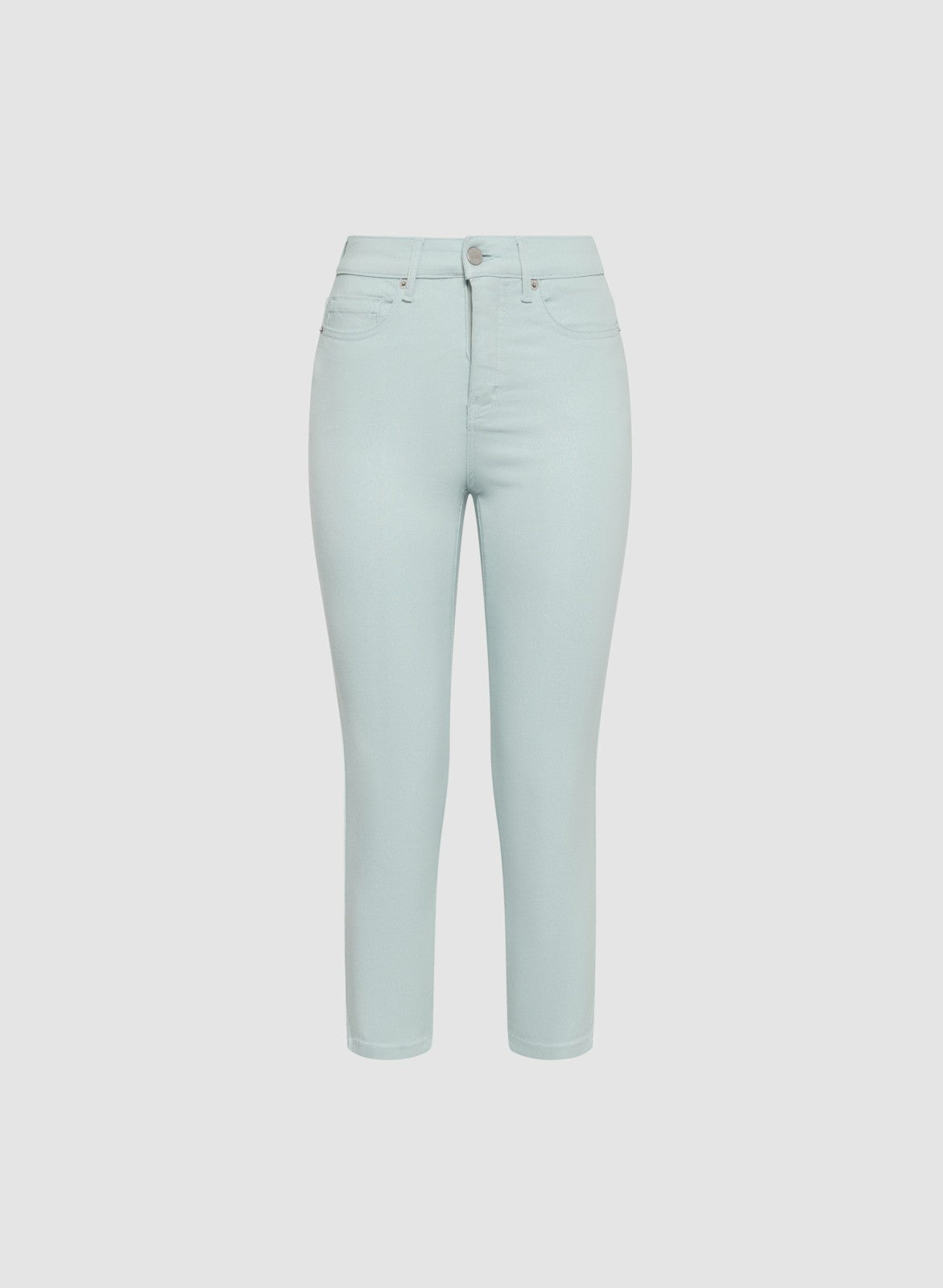 Women Slim-Leg Denim Capris Jelly Mint | Melanie Lyne