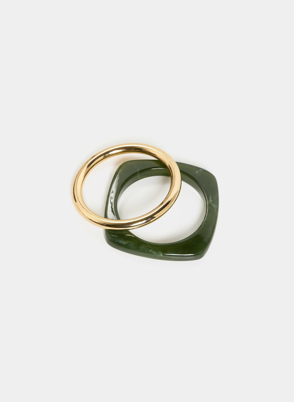 Women Two-Piece Bangle Set Mint Green | Melanie Lyne