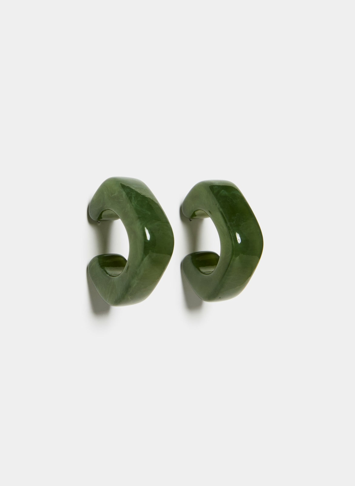 Women Marbled Hoop Earrings Mint Green | Melanie Lyne