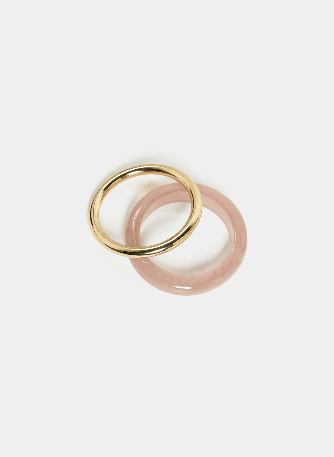 Women Two-Piece Bangle Set Natural Beige | Melanie Lyne