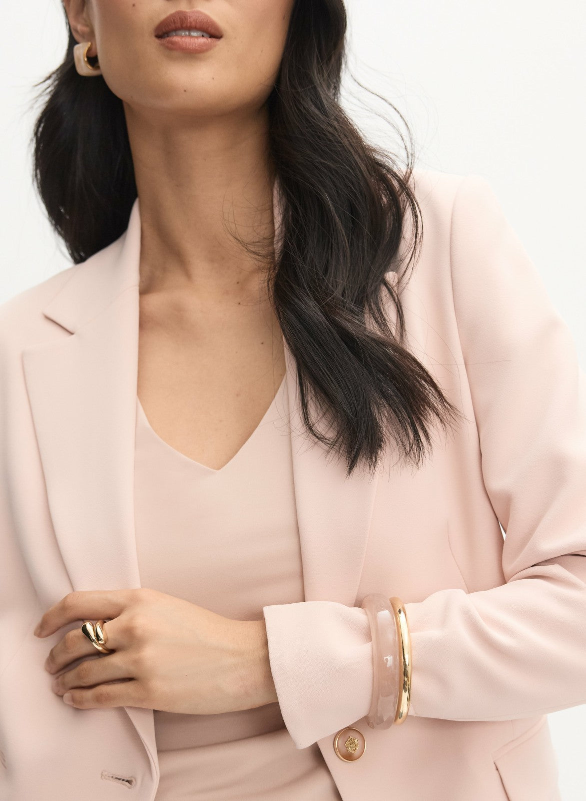 Women Two-Piece Bangle Set Natural Beige | Melanie Lyne