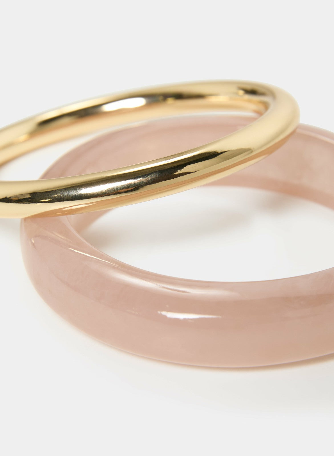 Women Two-Piece Bangle Set Natural Beige | Melanie Lyne