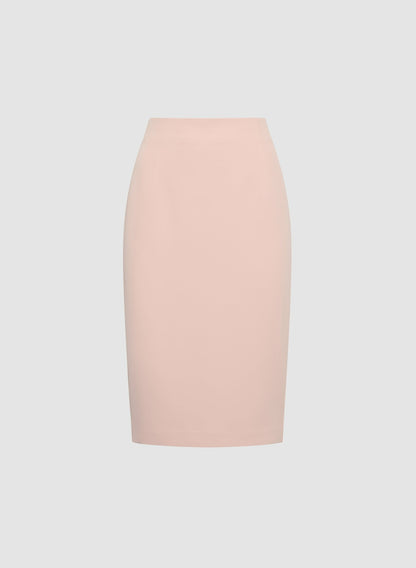 Women Seamed Waist Pencil Skirt Pink Pearl | Melanie Lyne