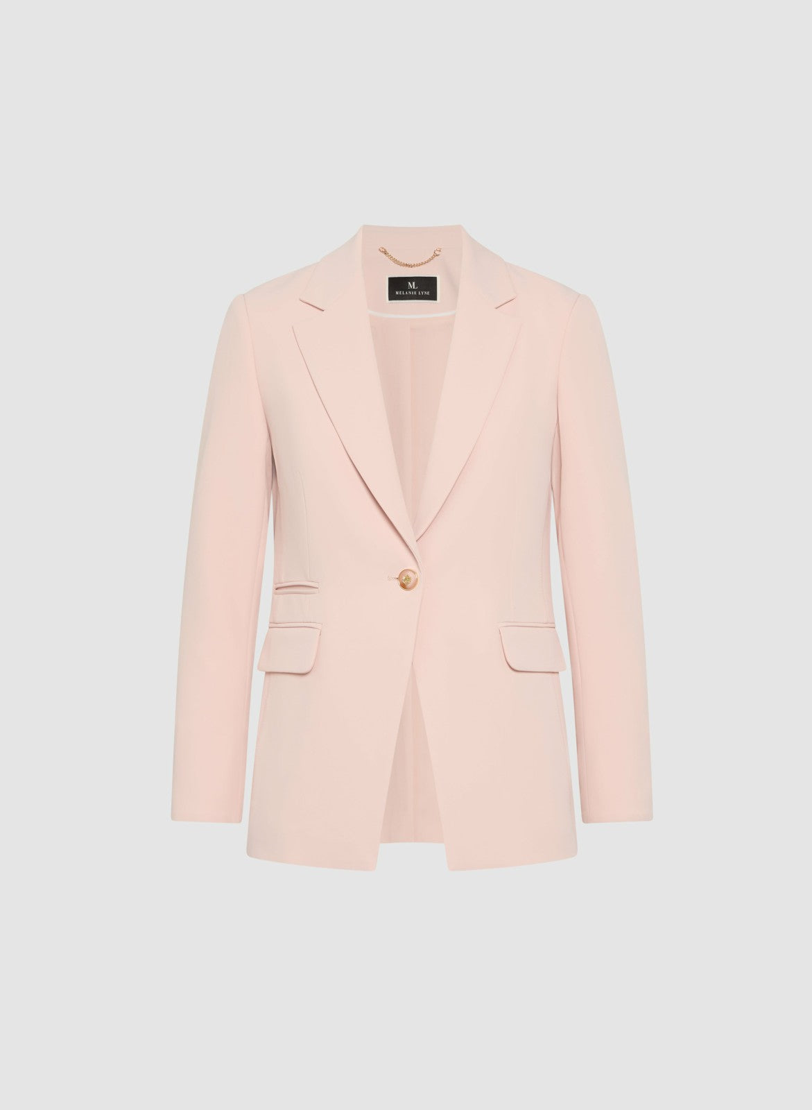 Women Single-Button Blazer Pink Pearl | Melanie Lyne