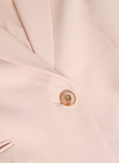 Women Single-Button Blazer Pink Pearl | Melanie Lyne