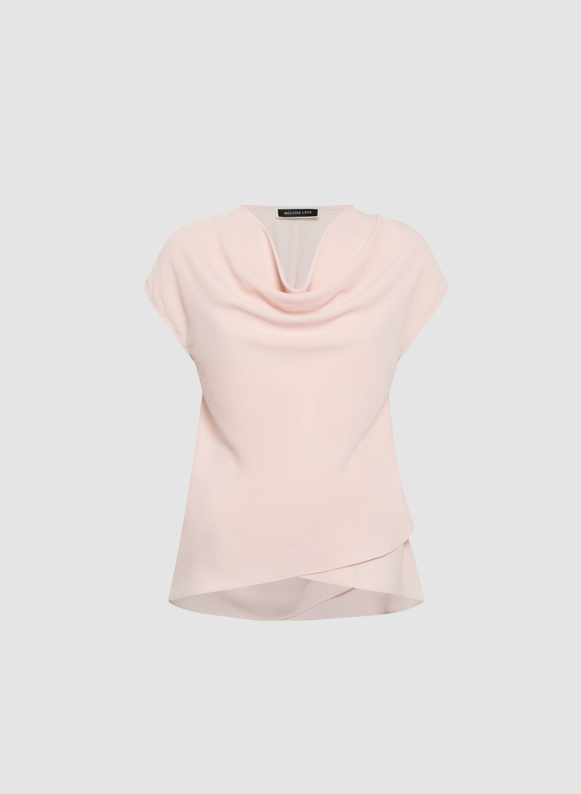 Women Crepe Cowl Neck Blouse Pink Pearl | Melanie Lyne