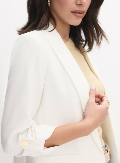 Women Rolled Sleeve Jacket Ivory | Melanie Lyne