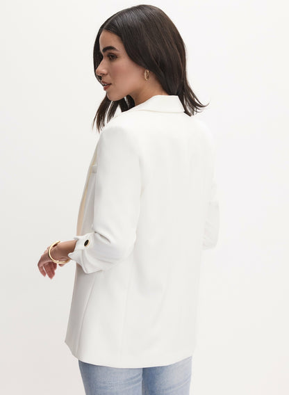 Women Rolled Sleeve Jacket Ivory | Melanie Lyne