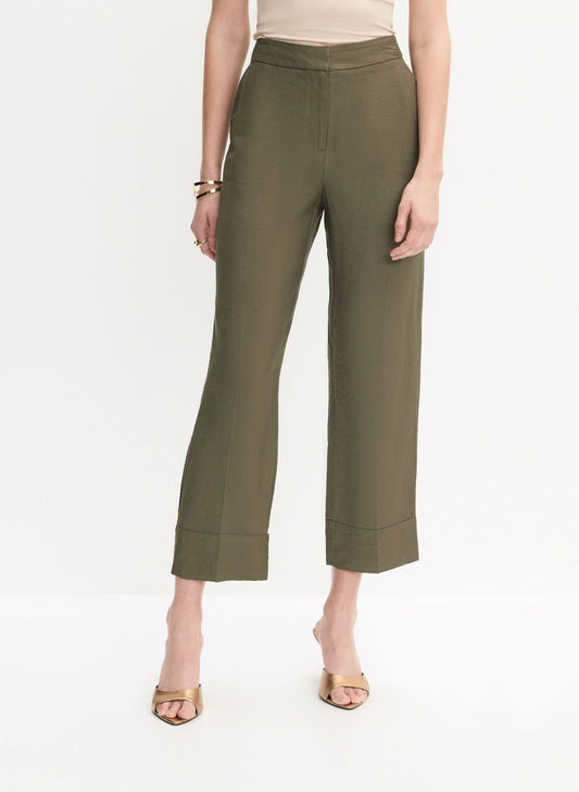 Women Cuffed Straight-Leg Pants Olive Branch | Melanie Lyne