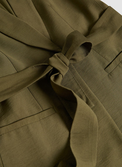 Women Long Belted Vest Olive Branch | Melanie Lyne