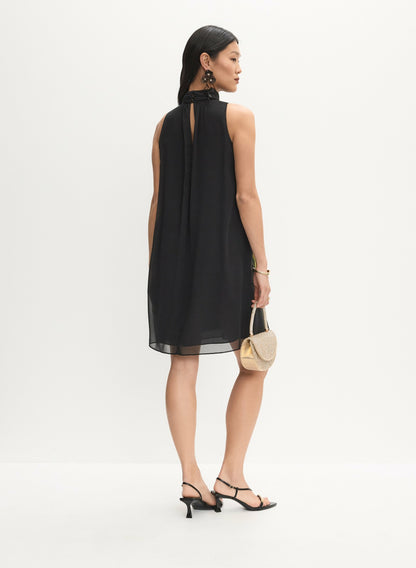 Women Floral Halter Neck Dress Black Pattern | Melanie Lyne