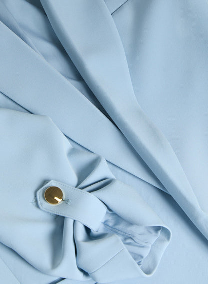 Women Rolled Sleeve Jacket Blue Pearl | Melanie Lyne