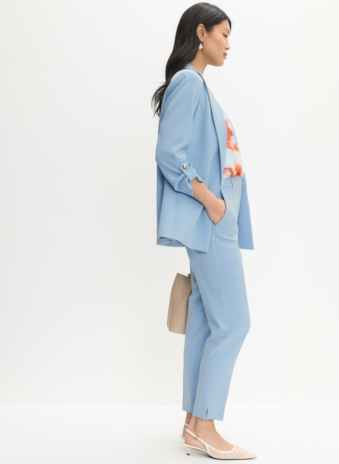 Women Straight-Leg Pants Blue Pearl | Melanie Lyne