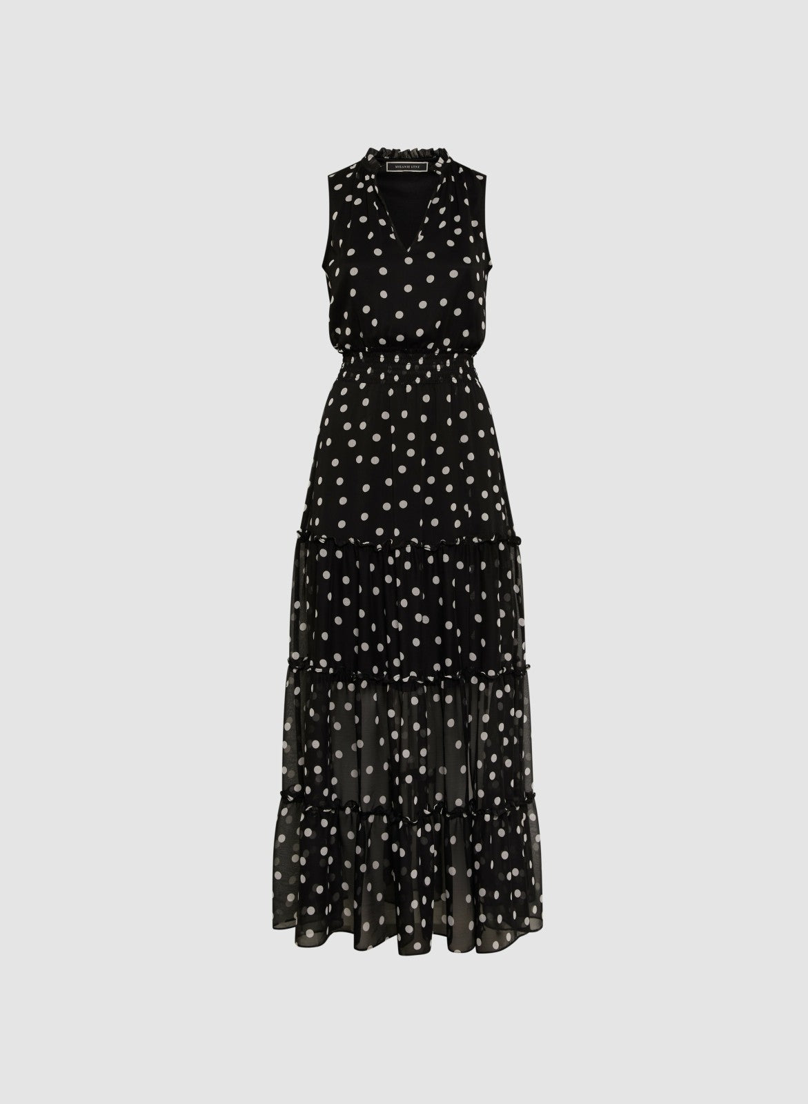 Women Polka Dot Maxi Dress Black Pattern | Melanie Lyne