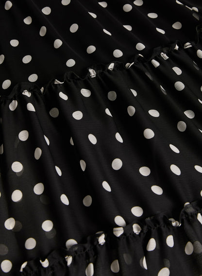Women Polka Dot Maxi Dress Black Pattern | Melanie Lyne