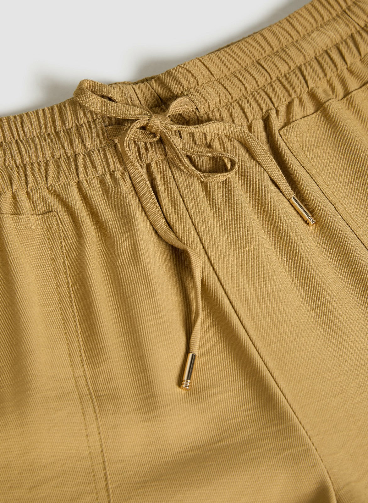 Women Crinkle Modal Capris Yellow Stone | Melanie Lyne