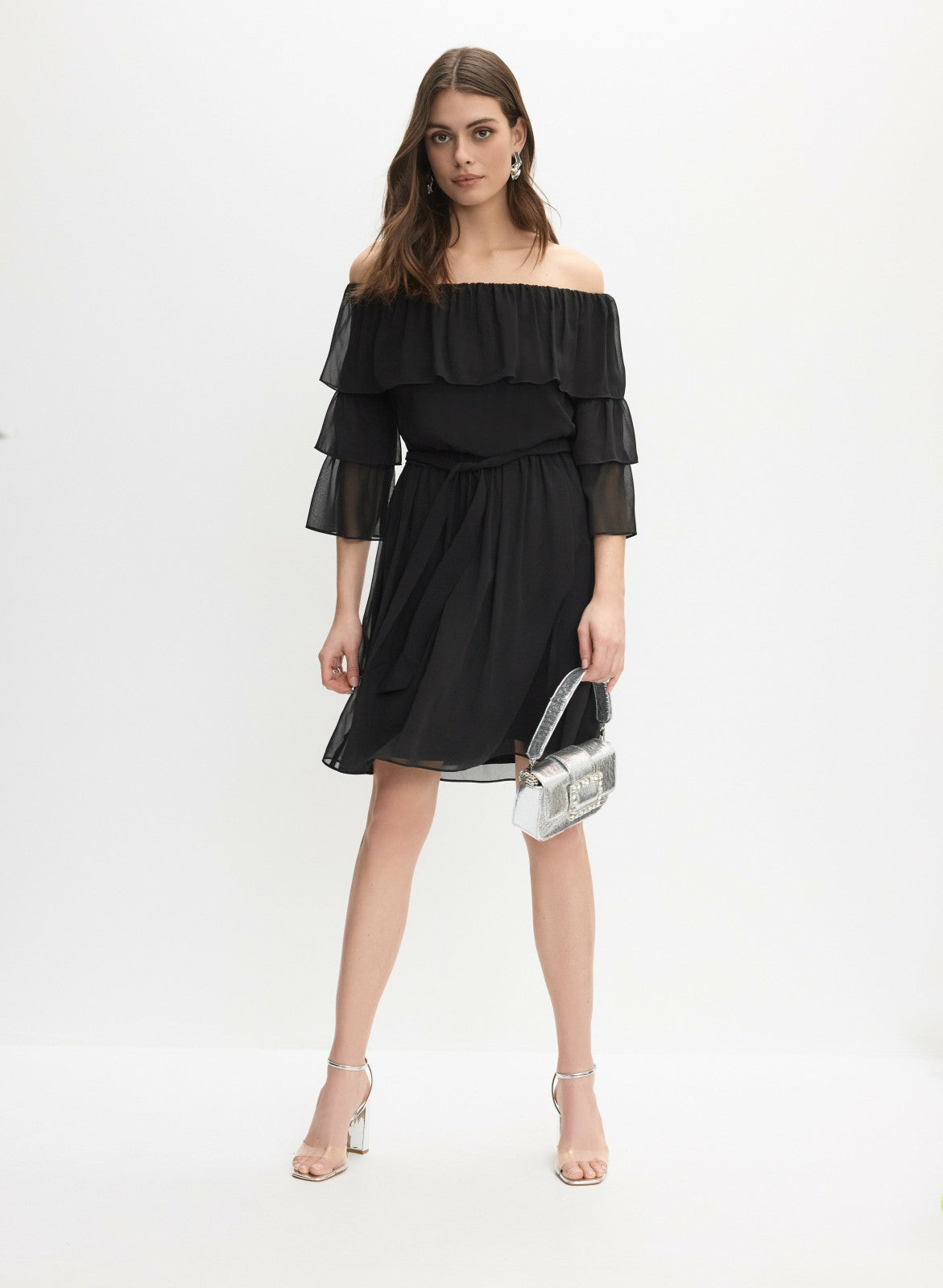 Women Off-The-Shoulder Dress Black | Melanie Lyne