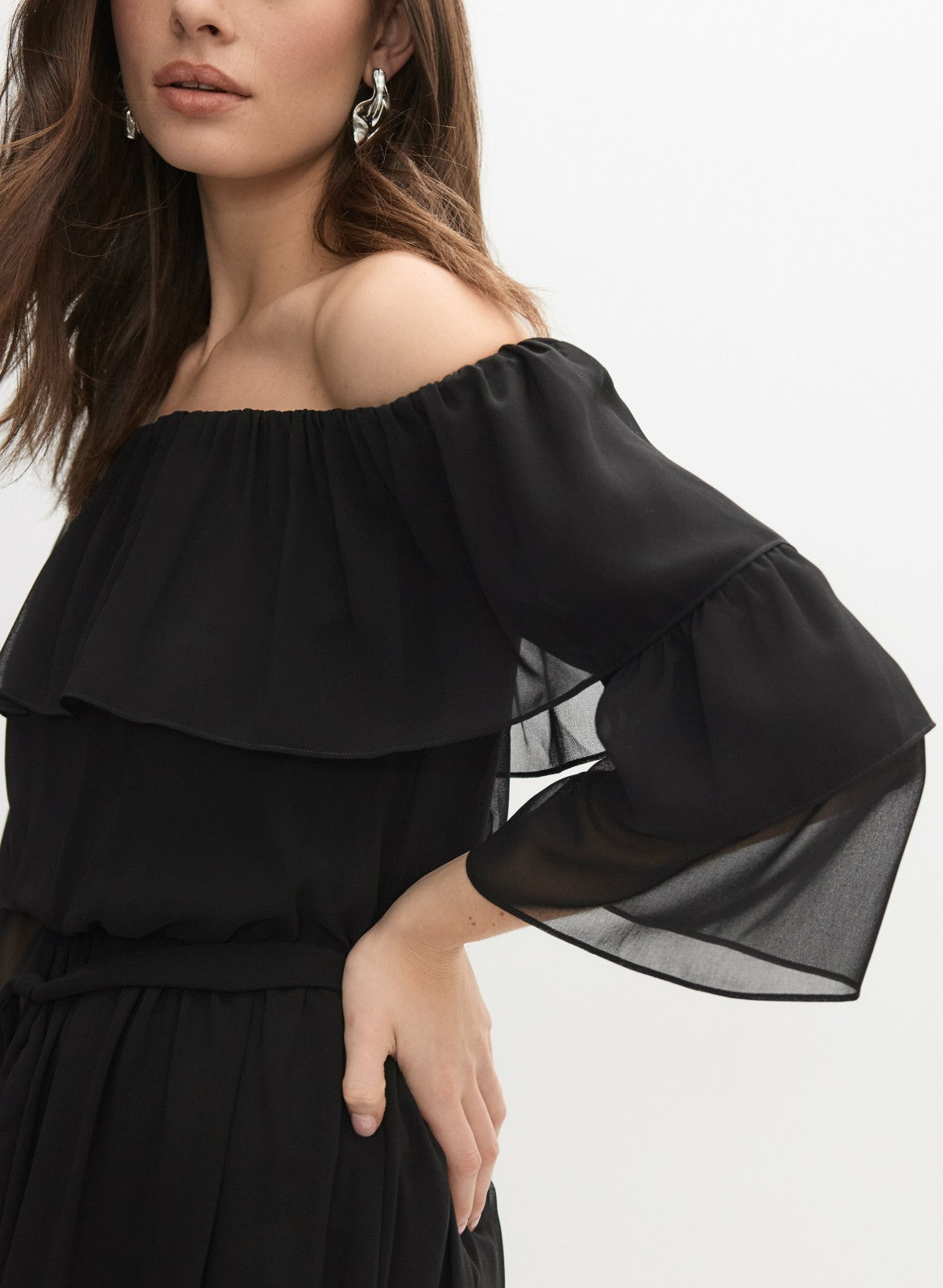 Women Off-The-Shoulder Dress Black | Melanie Lyne