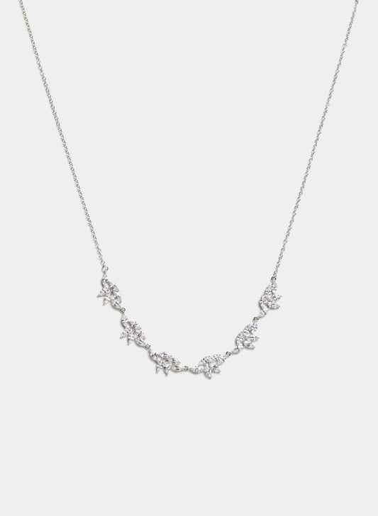 Women Cluster Chain Necklace Silver | Melanie Lyne