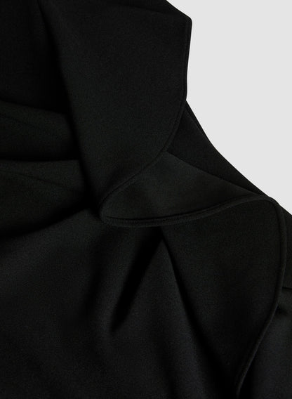 Women Adrianna Papell - Waterfall Ruffle Dress Black | Melanie Lyne