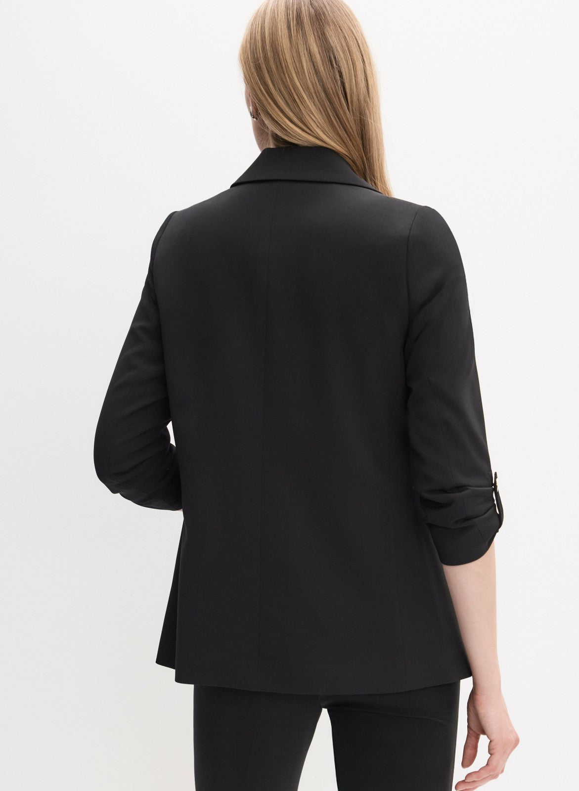 Women Rolled Sleeve Jacket Black | Melanie Lyne